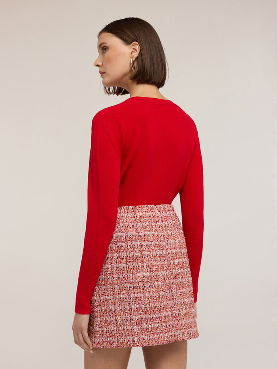 Motivi Motivi Cardigan M551W003654N016 Rosso Regular Fit