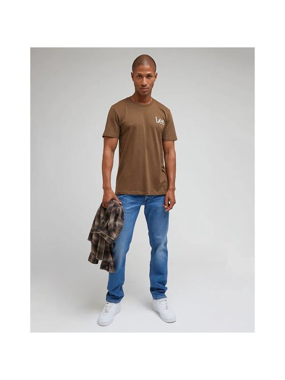 Lee Lee T-shirt ESSENTIAL TEE Marrone Regular Fit