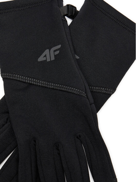 4F 4F Γάντια 4FWAW24AGLOU081 Μαύρο