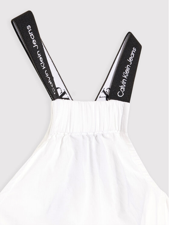 Calvin Klein Jeans Calvin Klein Jeans Vestito estivo Logo Tape Strap IG0IG01409 Bianco Regular Fit