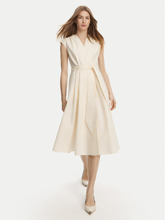 Marella Marella Sukienka codzienna Ossola 2513221172 Écru Regular Fit