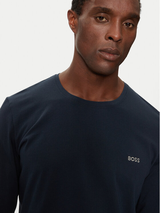 BOSS Boss Pikkade varrukatega T-särk Mix&Match 50515390 Tumesinine Regular Fit