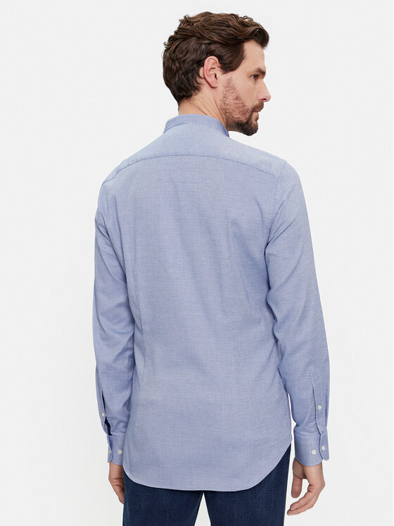 Tommy Hilfiger Tommy Hilfiger Cămașă Cl Stretch Dobby Sf Shirt MW0MW33821 Albastru Slim Fit