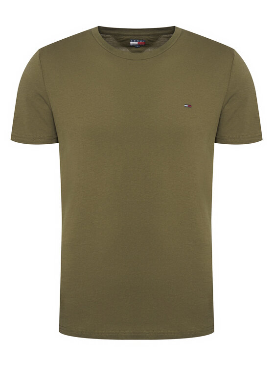 Tommy Jeans Tommy Jeans Majica DM0DM21579 Pisana Slim Fit