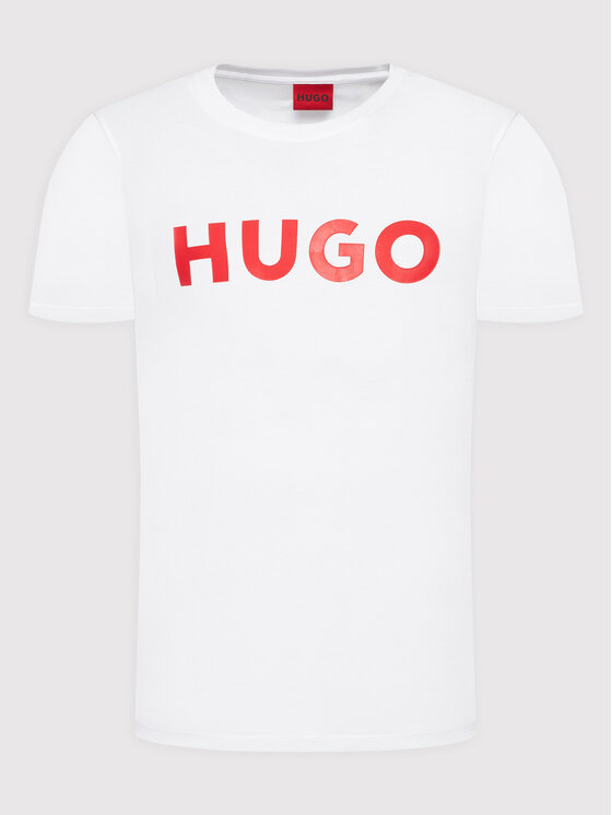 HUGO Hugo Marškinėliai Dulivio 50467556 Balta Regular Fit