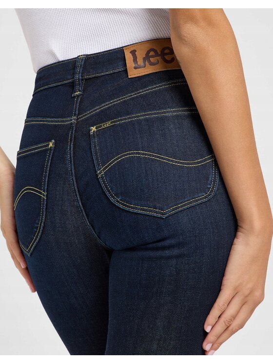 Lee Lee Jeansy Scarlett High Niebieski Skinny Fit