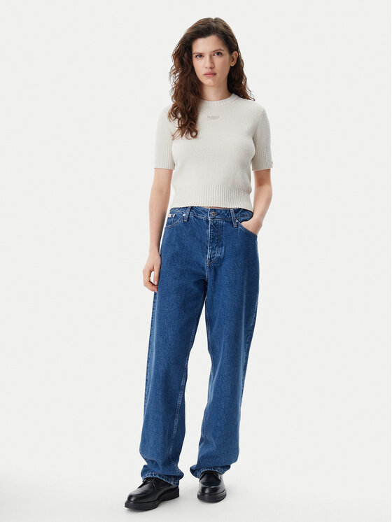 Tommy Jeans Tommy Jeans Džemper DW0DW20380 Bež Regular Fit