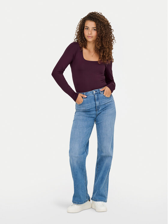 ONLY ONLY Majica Lea 15302647 Ljubičasta Slim Fit