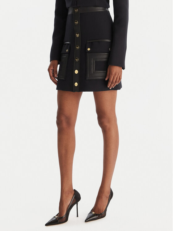 Elisabetta Franchi Elisabetta Franchi Trapézová sukně GO-120-57E2-V490 Černá Regular Fit