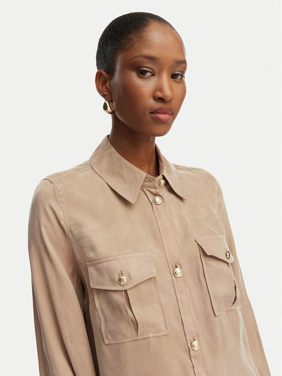 Guess Guess Camicia W6GH22 W1789 Beige Regular Fit