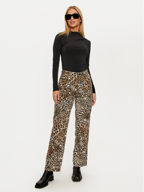 JDY JDY Medžiaginės kelnės Ray 15343448 Smėlio Wide Leg