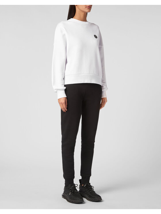 Plein Sport Plein Sport Longsleeve 13229 Biały Regular Fit