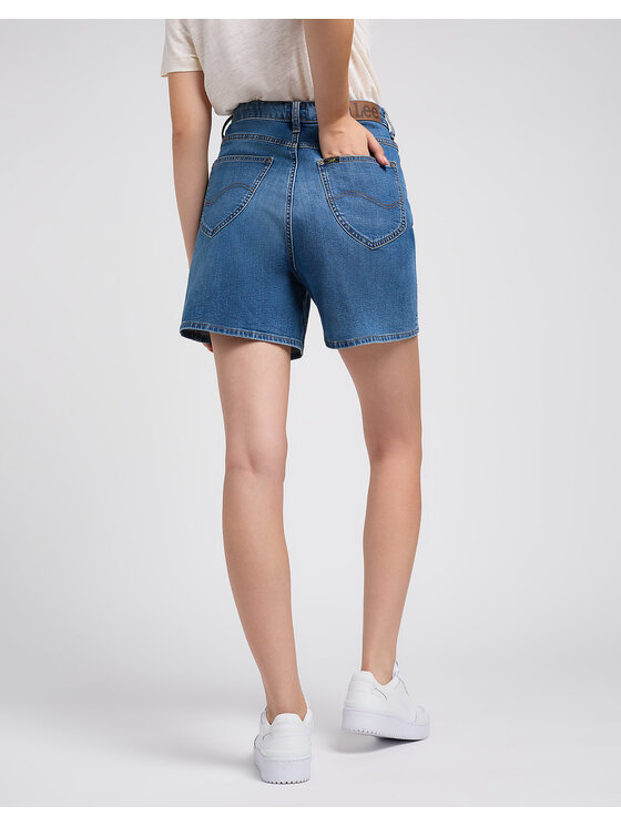 Lee Lee Szorty jeansowe STELLA SHORT Niebieski Regular Fit
