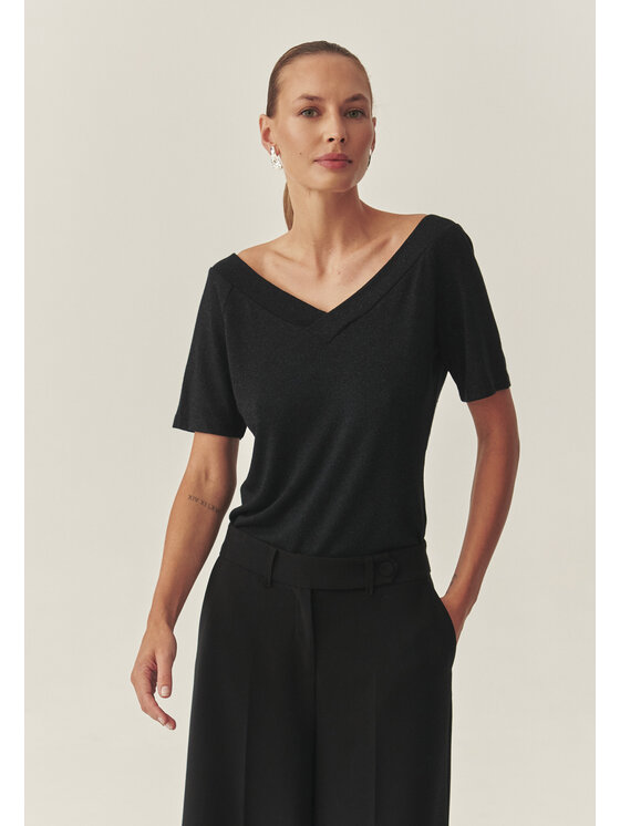 TATUUM TATUUM Bluzka GILDA Czarny Fitted Fit