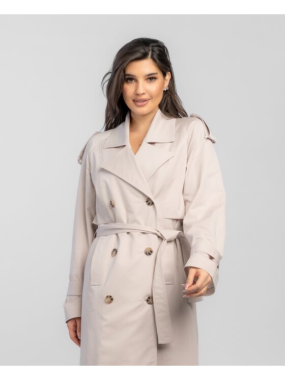 Salme Salme Trenčkot Amanda 2.0 Béžová Regular Fit