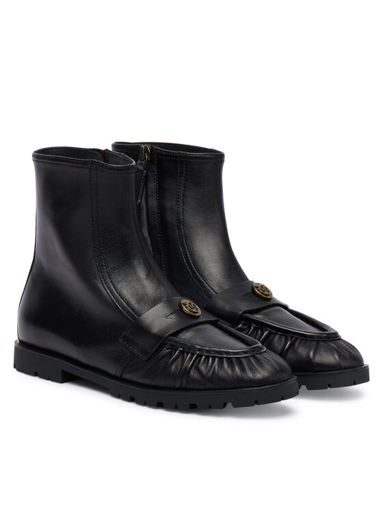PINKO PINKO Polokozačky Nora 03 SD0437P003 Černá