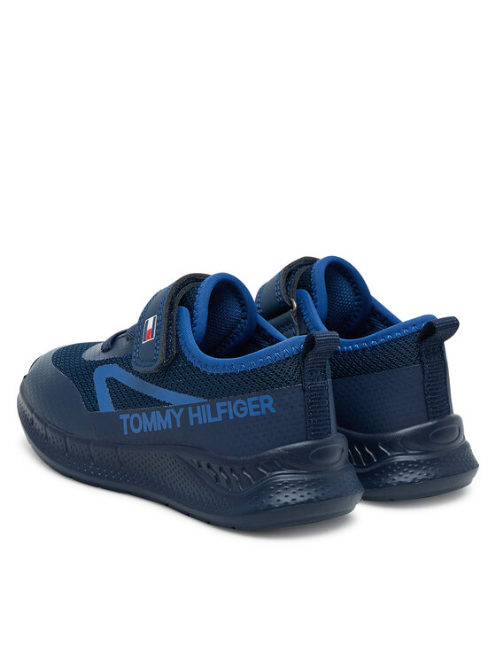 Tommy Hilfiger Tommy Hilfiger Сникърси Low Cut Lace-Up/Velcro Sneaker T1B9-34110-1843 M Тъмносин