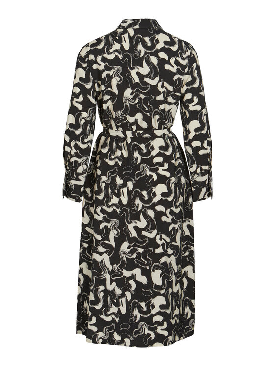 Vila Vila Hemdkleid 14088840 Schwarz Regular Fit