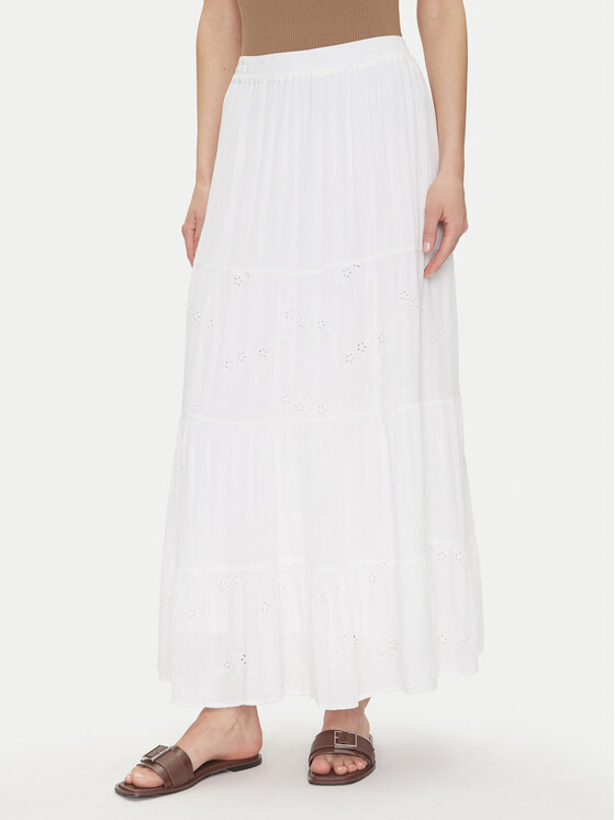 ONLY ONLY Maxi szoknya Chaira 15346834 Fehér Regular Fit
