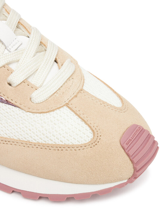 KARL LAGERFELD KARL LAGERFELD Sneakersy Kairo Lo Lace Mix II KL61124E 4TP Beżowy