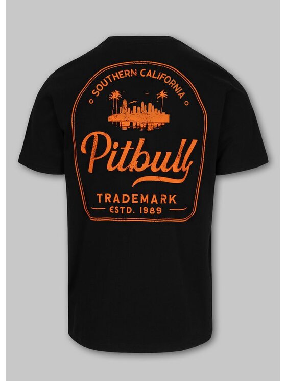 PITBULL PITBULL T-Shirt Koszulka męska Ultra Light SO CAL XS Czarny Regular Fit