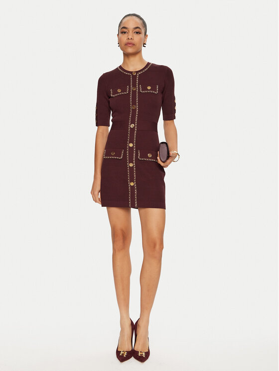 Elisabetta Franchi Elisabetta Franchi Vestito di maglia AM-92B-46E2 Bordeaux Regular Fit