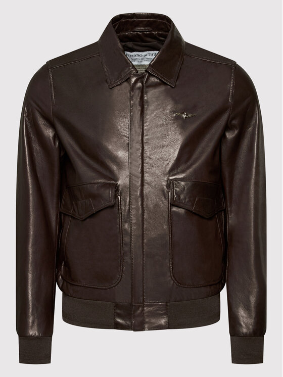 Aeronautica Militare Aeronautica Militare Prijelazna jakna 221PN50181994 Smeđa Regular Fit