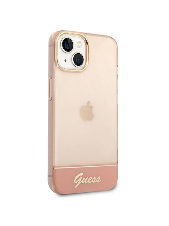 Guess Guess Etui na telefon Translucent Różowe złocenie