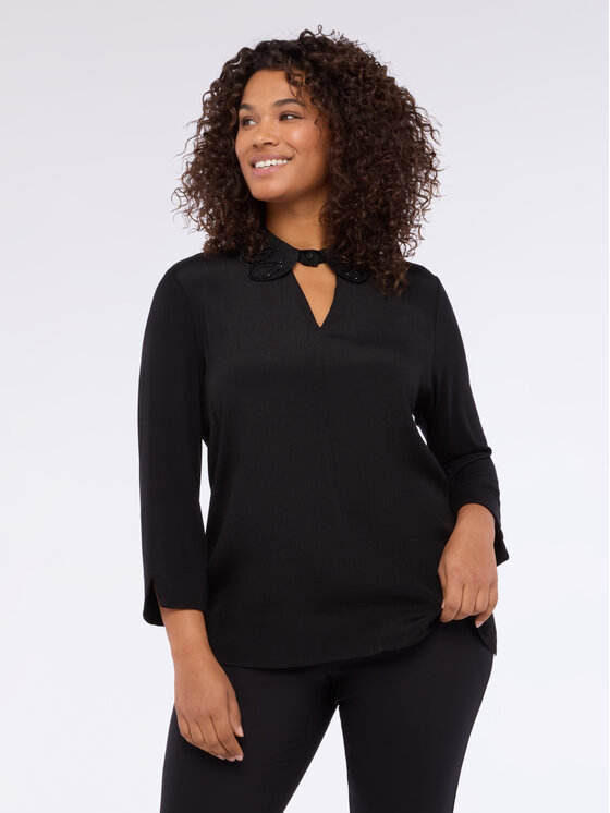 Fiorella Rubino Fiorella Rubino T-Shirt G098L008775N033 Czarny Regular Fit