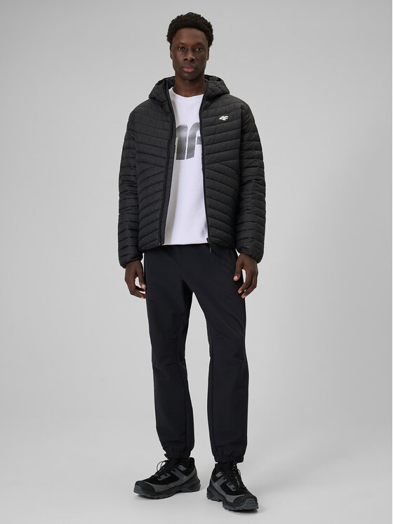 4F 4F Kurtka puchowa BASIC+ Czarny Regular Fit