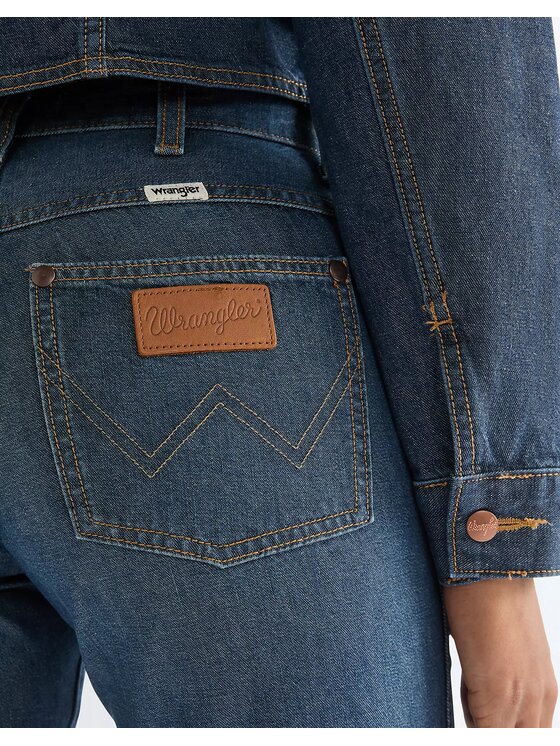 Wrangler Wrangler Jeansy 70S FLARE Niebieski Wide Leg