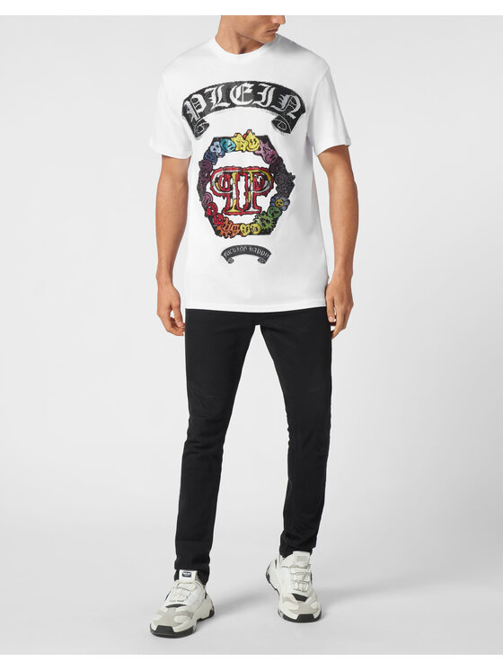 PHILIPP PLEIN PHILIPP PLEIN T-Shirt 22615 Biały Regular Fit