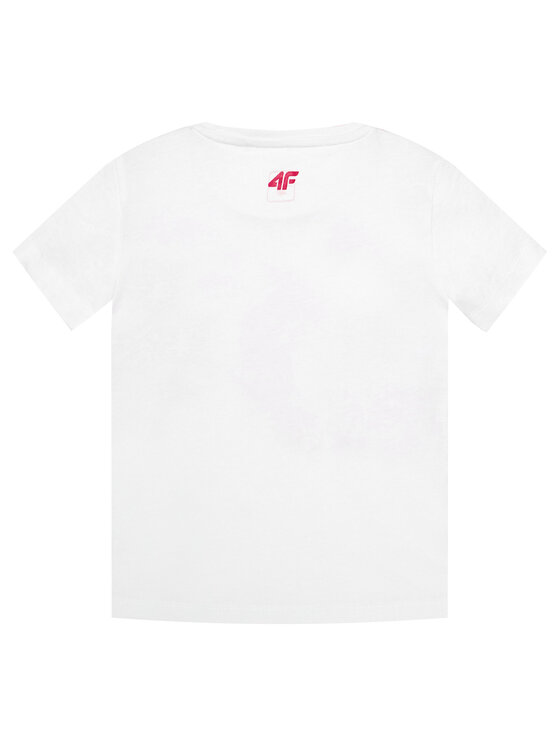 4F 4F T-shirt HJL21-JTSD001 Bijela Regular Fit