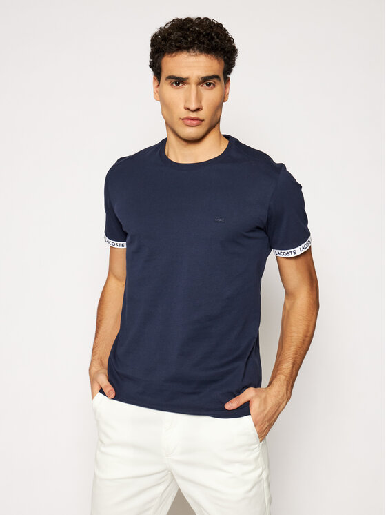 Lacoste TShirt TH0144 Dunkelblau Slim Fit Modivo.at
