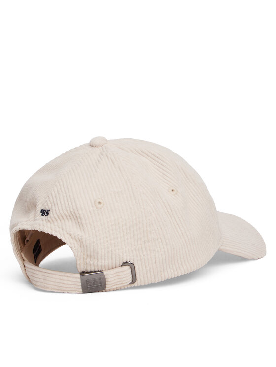 Tommy Hilfiger Tommy Hilfiger Czapka z daszkiem Th Flag 6 Panel Cord Cap AM0AM13583 Écru