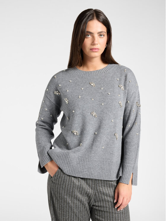 Elena Mirò Elena Mirò Sweter M010Z100803N013 Szary Regular Fit