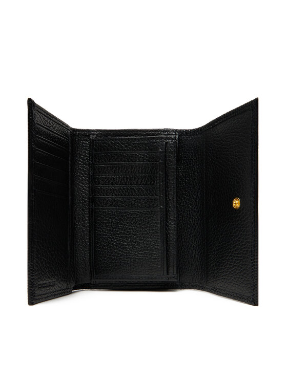 Coccinelle Coccinelle Голям дамски портфейл TL4 Metallic Lizard E2 TL4 11 66 01 Черен