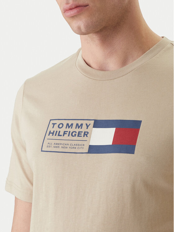 Tommy Hilfiger Tommy Hilfiger Póló Brand Love Box MW0MW42366 Bézs Regular Fit