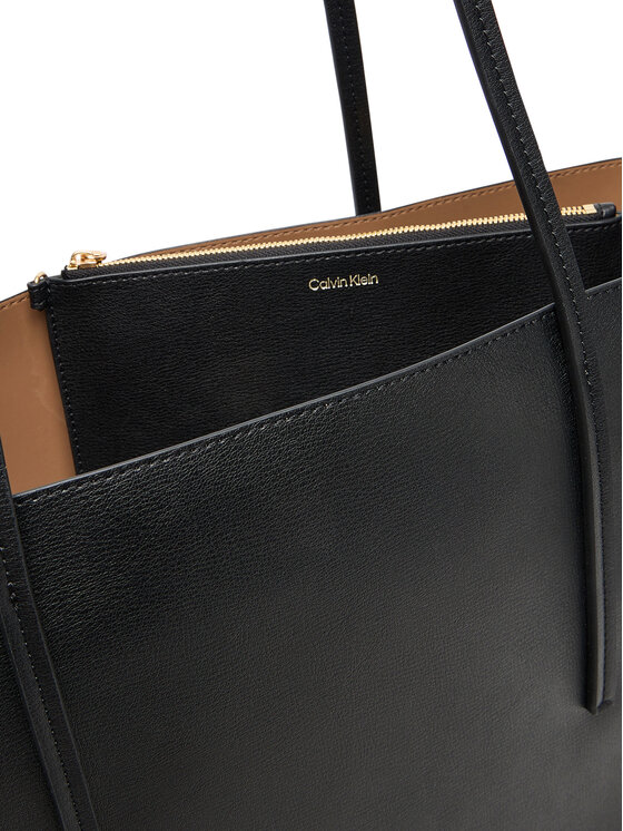 Calvin Klein Calvin Klein Τσάντα Foil Logo Tote W/Pouch LV04F3274G Μαύρο