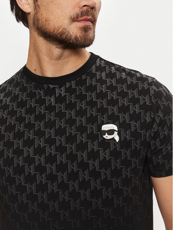 KARL LAGERFELD KARL LAGERFELD Marškinėliai 755099 551251 Juoda Regular Fit