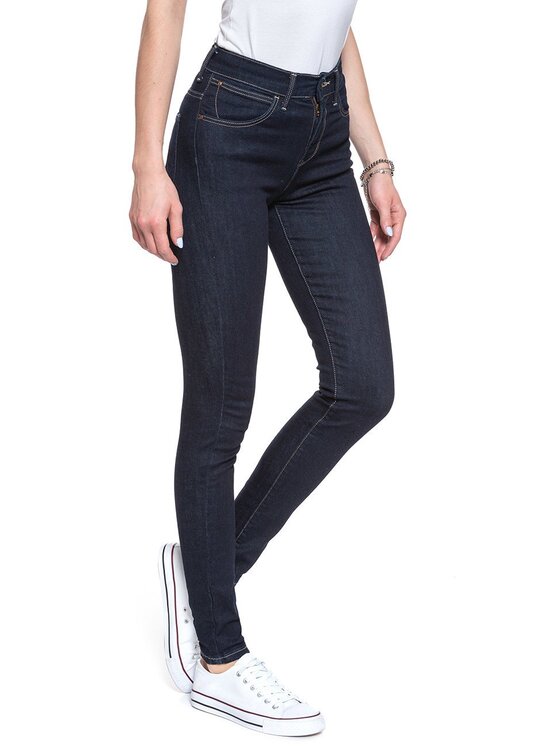 Wrangler Wrangler Jeansy HIGH RISE SKINNY Czarny Skinny Fit
