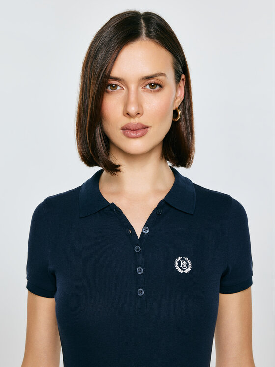 BIG STAR BIG STAR Polo RELLA Granatowy Slim Fit