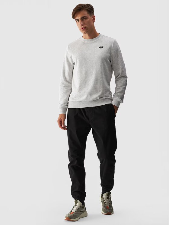 4F 4F Pantaloni di tessuto 4FWMM00TTROM0944-20S Nero Regular Fit