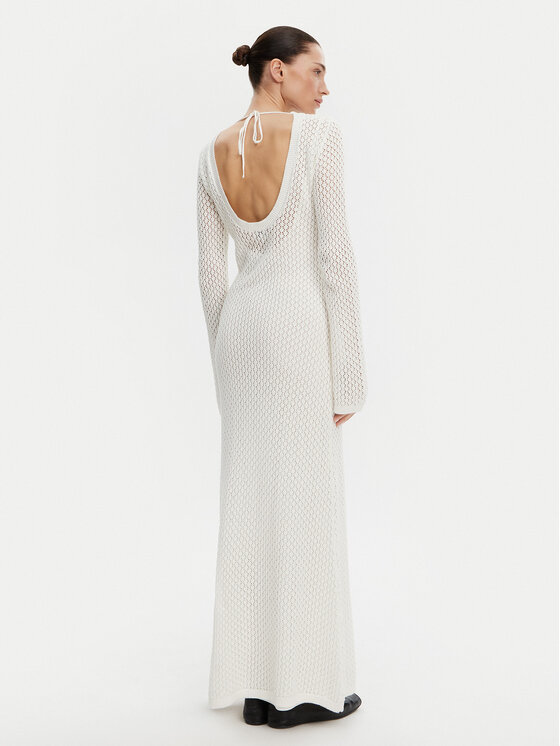 Herskind Herskind Sukienka dzianinowa 5522910 Écru Regular Fit
