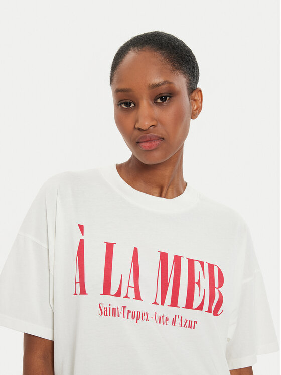 ViCOLO ViCOLO T-Shirt RB0083 Écru Regular Fit