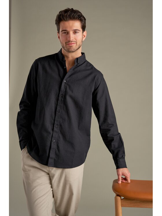 TeeShoppen TeeShoppen Koszula 'Basic Collection' Czarny Regular Fit