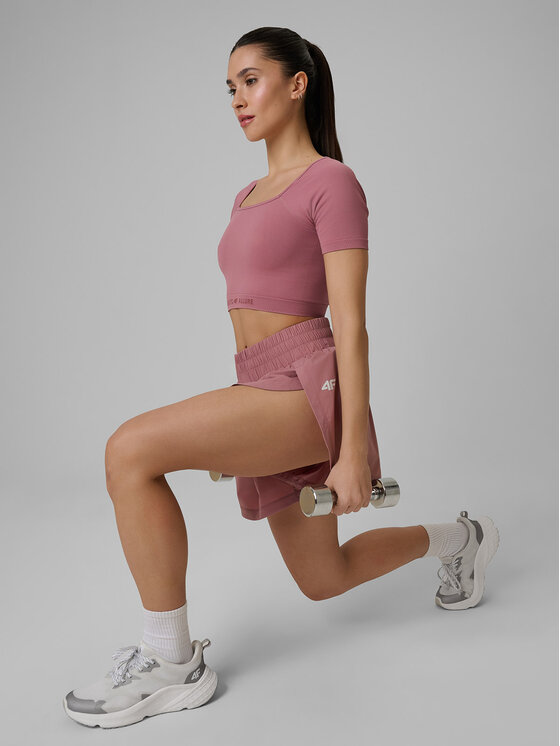 4F 4F Szorty sportowe ATHLETIC ALLURE Różowy jasny Regular Fit