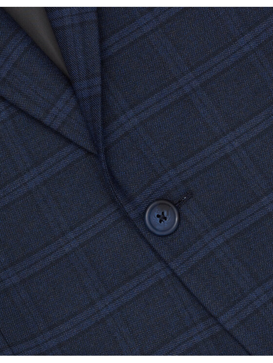 Borgio Borgio Marynarka viloro Granatowy Super Slim Fit
