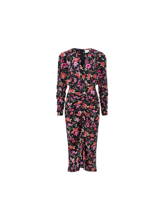 Melismee Stockholm Melismee Stockholm Sukienka codzienna Greta Flowers Czarny Regular Fit