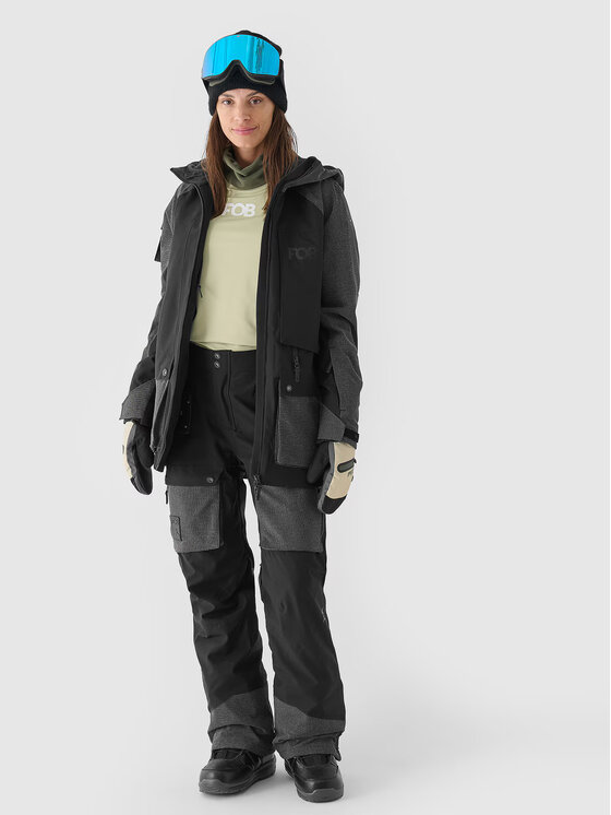 4F 4F Snowboardová bunda 4FWAW24TTJAF587-20S Čierna Regular Fit